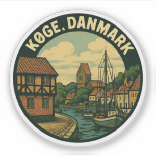 Sticker Køge Danemark Vieille Ville