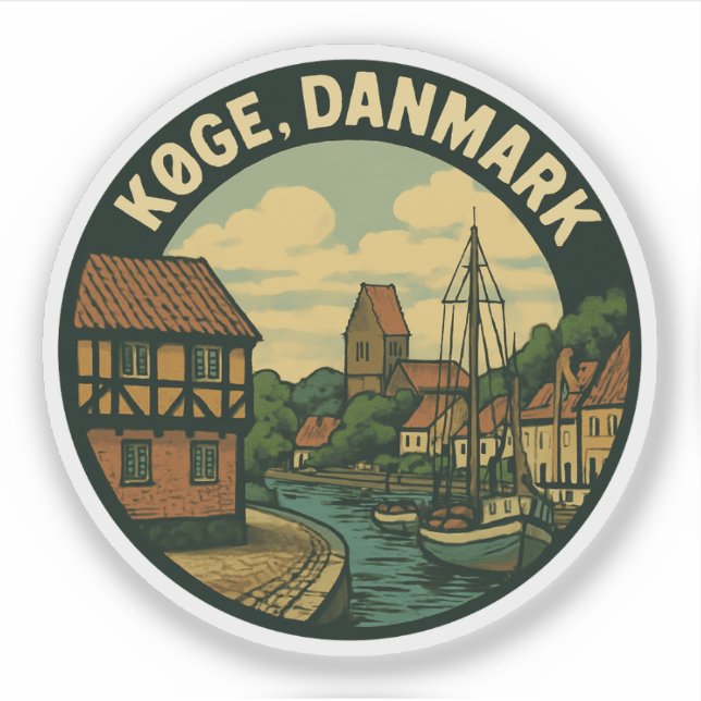 Sticker Køge Danemark Vieille Ville (Devant)