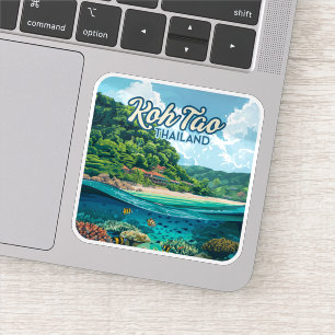 Sticker Koh Tao Thaïlande Asie Plage de plongée sous-marin