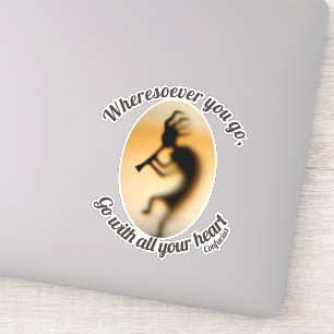Sticker Kokopelli Aller Avec Votre Coeur Inspirationnel