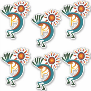 Sticker Kokopelli avec Sun Group 6 Vinyl