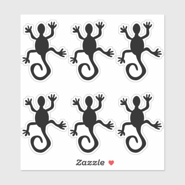 Sticker Kokopelli Lizard Silhouette Set d'artisanat Vinyl (Feuille)