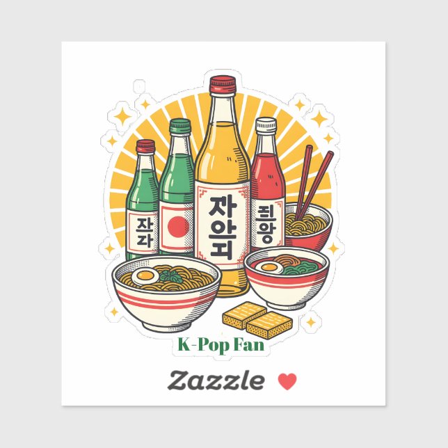 Sticker Korean Pop Culture Chest Print Printed Backpack Du (Feuille)