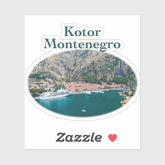 Sticker Kotor, Monténégro : Stari Grad (Feuille)