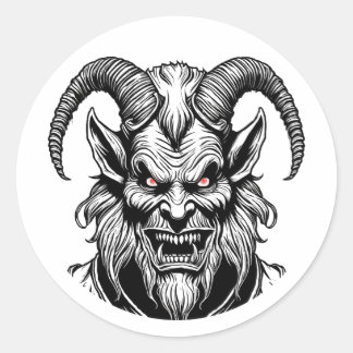 Sticker Krampus yeux rouges