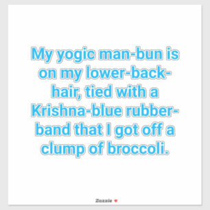Sticker Krishna-Bleu Yogic Chignon Hankamer Artjunkhaus