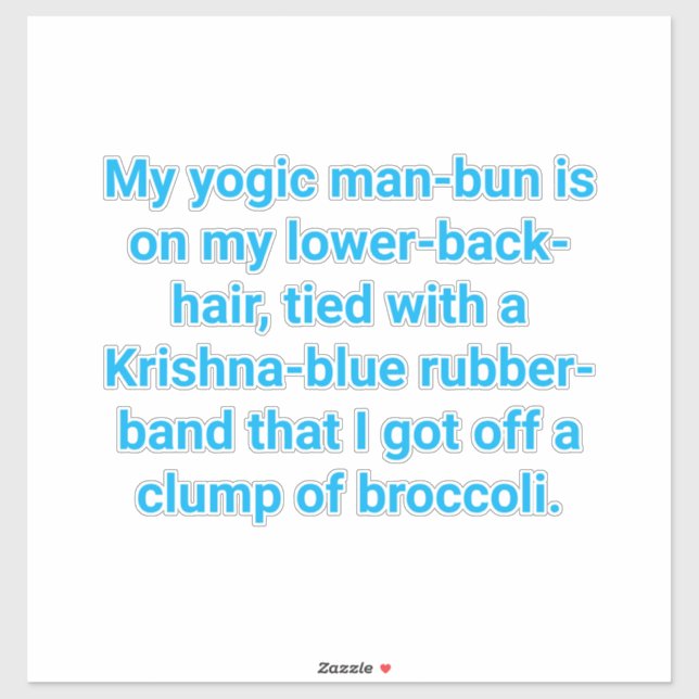 Sticker Krishna-Bleu Yogic Chignon Hankamer Artjunkhaus (Feuille)