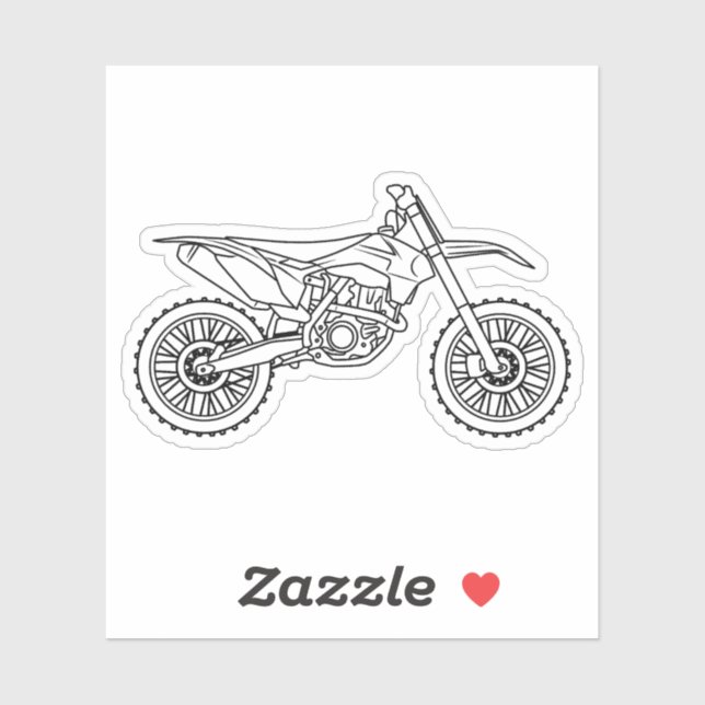 Sticker KTM Motocross line art (Feuille)