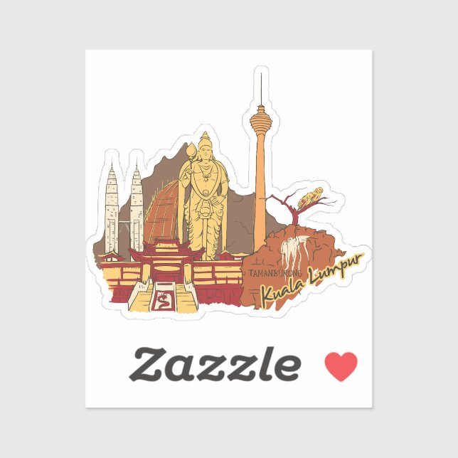 Sticker Kuala Lumpur (Feuille)
