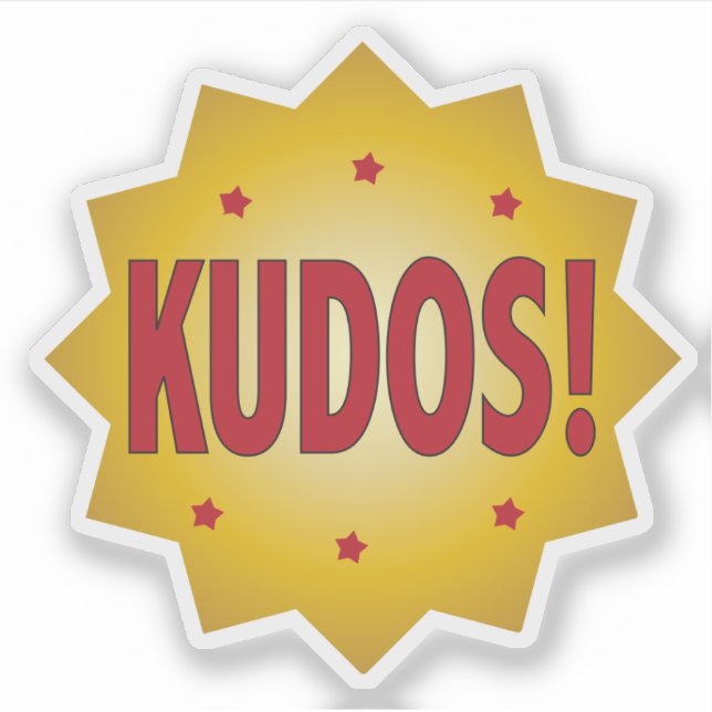 Sticker KUDOS étoile reconnaissance et appréciation (Devant)