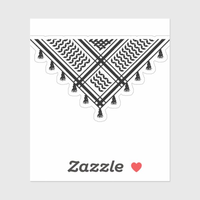 Sticker Kufiya noir (Feuille)