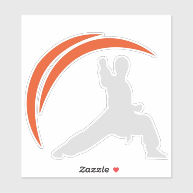 Sticker Kung Fu Wushu Martial Arts (Feuille)