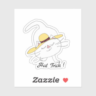 Sticker Kute Kitty Straw Casquette Trick