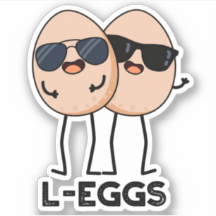 Sticker L-OEufs Funny Egg Pun