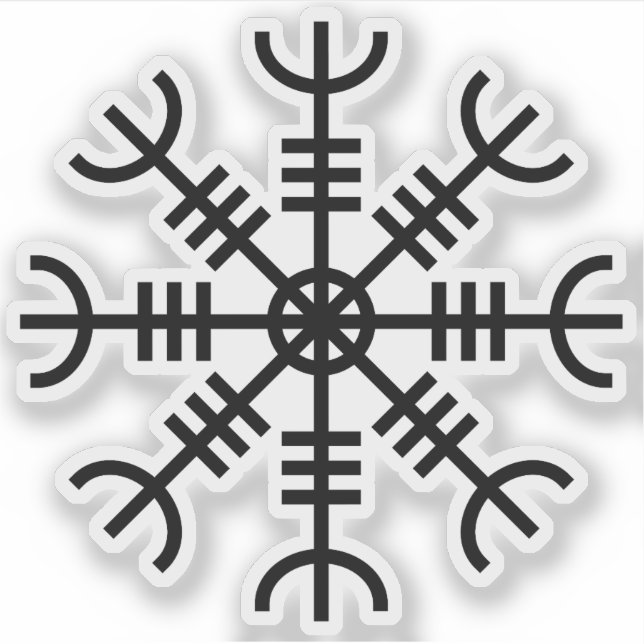 Sticker La barre d'Awe - Aegishjalmur (noir) (Devant)