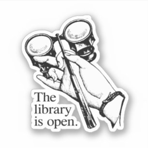 Sticker La bibliothèque est ouverte