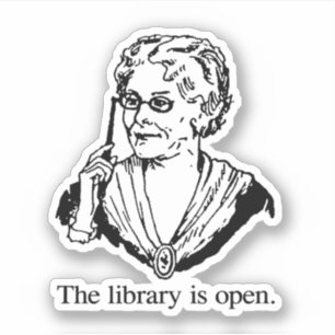 Sticker La bibliothèque est ouverte
