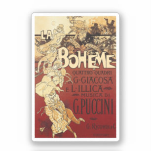 Sticker La Bohème - affiche vintage 1896