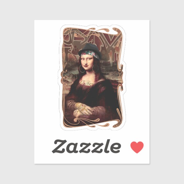 Sticker La Chola Mona Lisa Mexicaine (Feuille)
