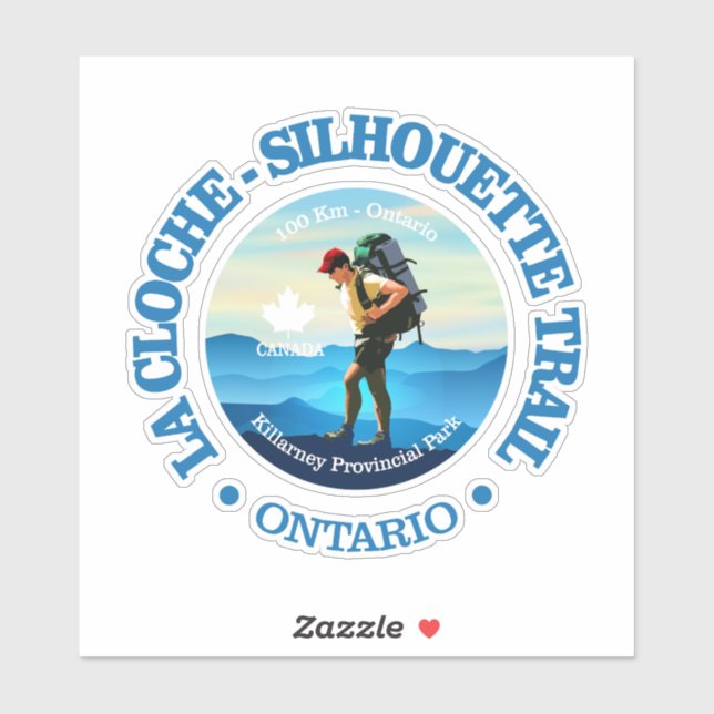 Sticker La Cloche-Silhouette (Randonnée C) (Feuille)