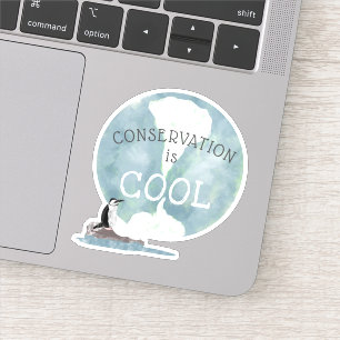 Sticker La conservation est le pingouin Cool