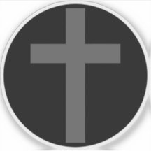 La Croix chrétienne (gris sur noir)