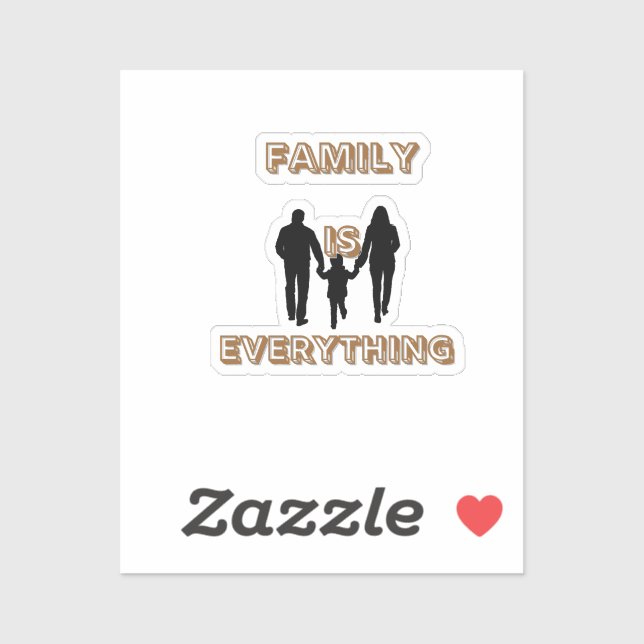 Sticker La famille est tout (Feuille)
