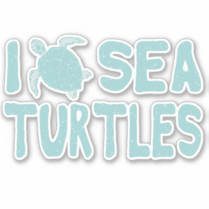 Sticker La faune marine de la tortue bleue