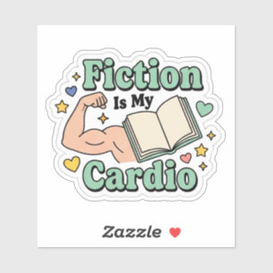 Sticker La fiction est mon cardio - lecteur amoureux des l