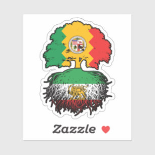 Sticker LA Fierté Racines Iraniennes Lion et Soleil