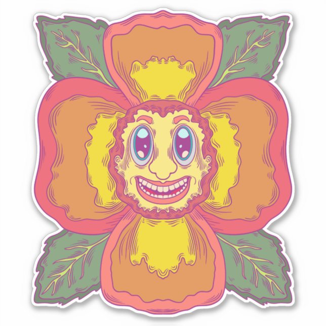 Sticker La Fleur Souriante (Devant)
