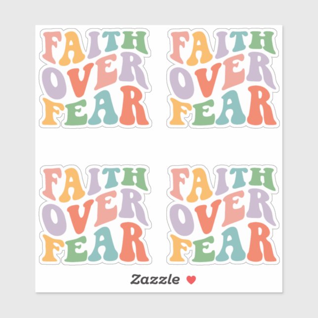 Sticker La foi au-dessus de la peur (Feuille)