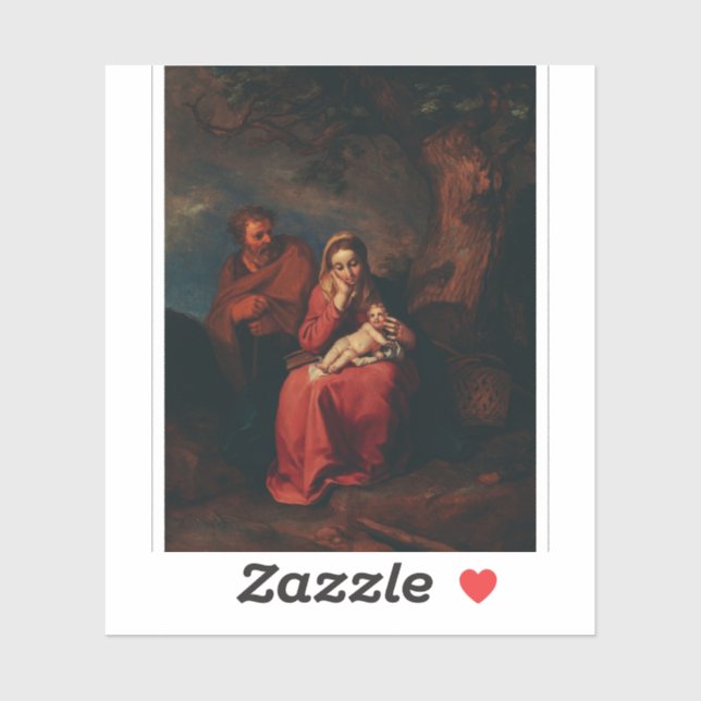 Sticker La Fuite en Égypte par Abraham Bloemaert  (Feuille)