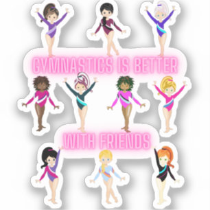 Sticker La Gymnastique Est Mieux Avec Les Amis