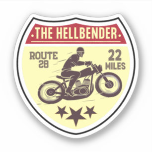 Sticker La Hellbender Route 28 Caroline du Nord moto