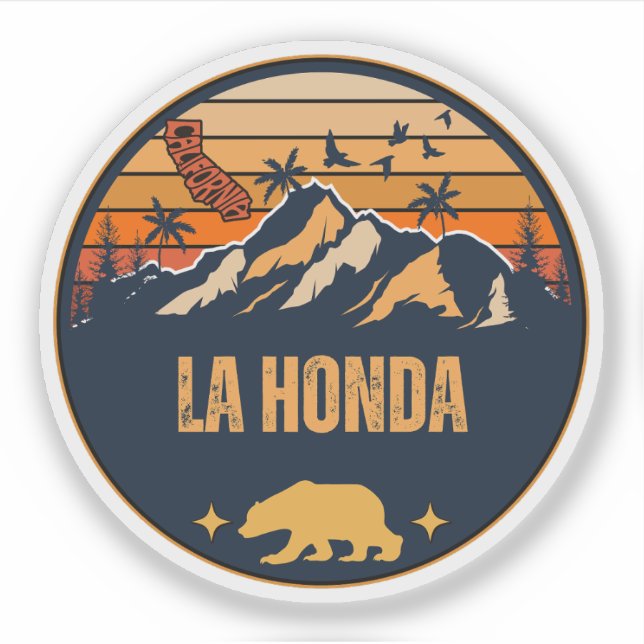 Sticker La Honda, Californie (Devant)