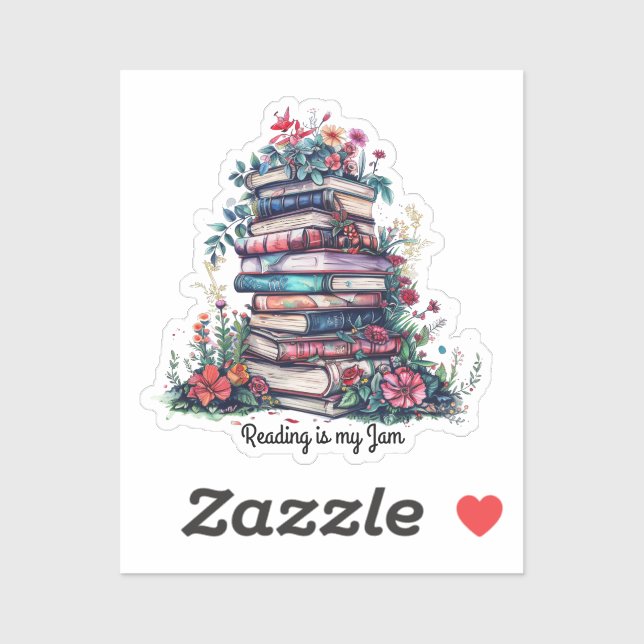 Sticker La lecture est ma confiture (Feuille)