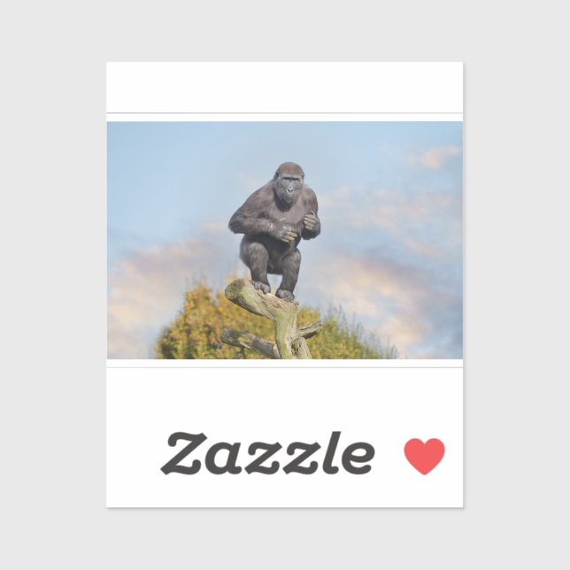 Sticker La loi sur l'équilibre des arbres de Gorilla (Feuille)