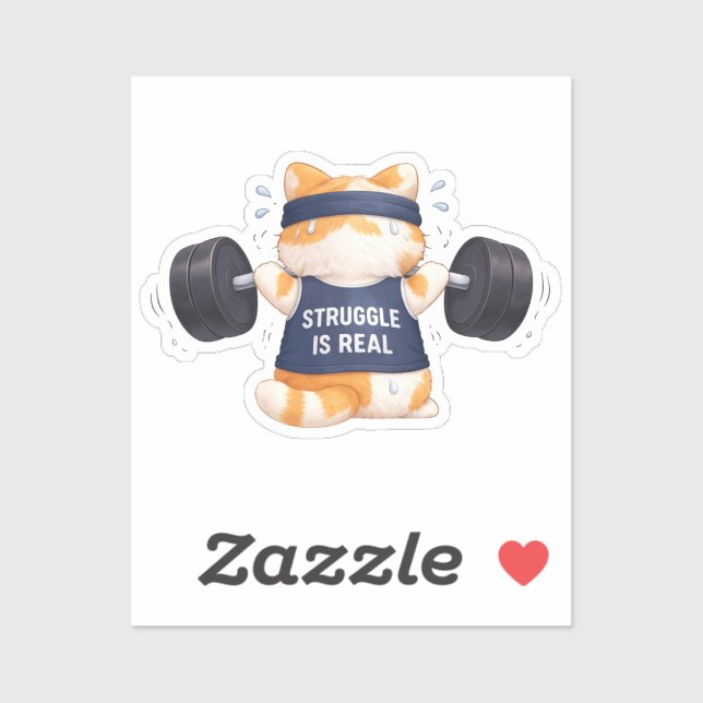 Sticker La lutte est réelle (Feuille)