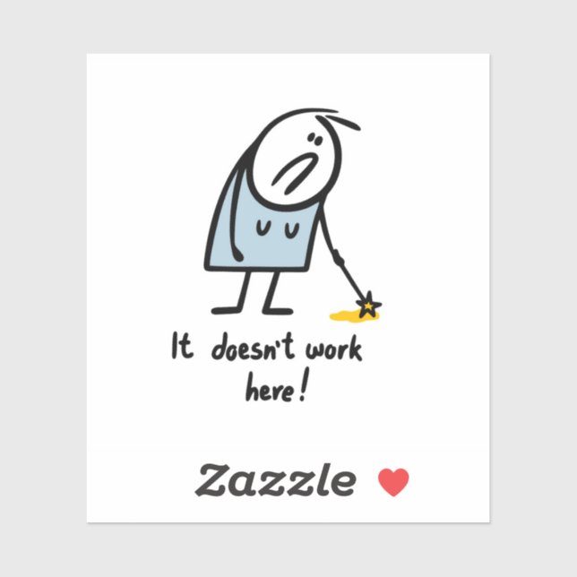 Sticker La magie ne fonctionne pas (Feuille)