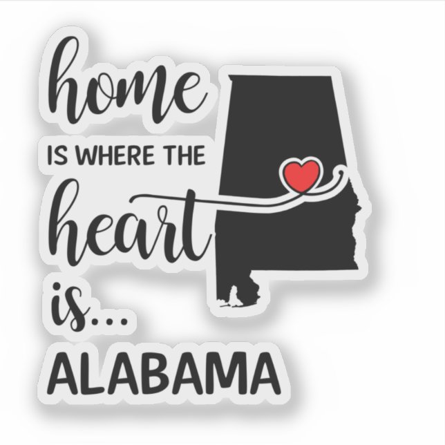 Sticker La maison de l'Alabama est le coeur (Devant)