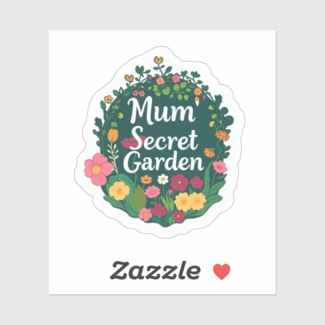 Sticker La Maman Jardin Secret Esthétique Fleur (Feuille)