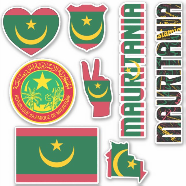Sticker La Mauritanie Extraordinaire forme les symboles na (Devant)