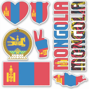 Sticker La Mongolie Extraordinaire forme les symboles nati