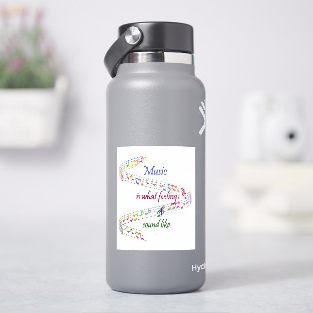 Sticker La musique est ce que les sentiments sonnent comme (HydroFlask)