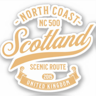 Sticker La NC500, itinéraire Écosse La côte nord cadeaux