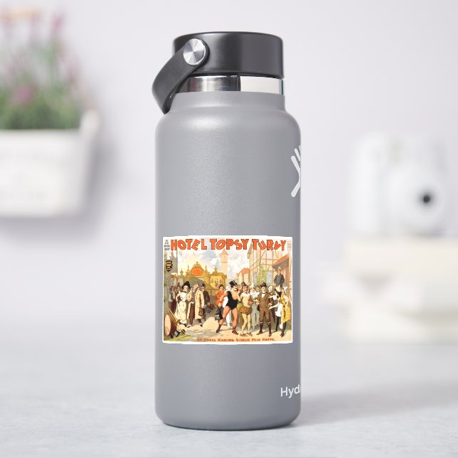 Sticker La nouvelle comédie musicale, Hotel Topsy Turvy (HydroFlask)
