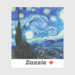 Sticker La nuit étoilée (1889) Vincent Van Gogh art Vinyl<br><div class="desc">Ces beaux stickers vinyle présentent The Starry Night (1889), l'une des peintures impressionnistes les plus célèbres de Vincent Van Gogh. The Starry Night est une peinture à l'huile sur toile réalisée par le peintre néo-impressionniste néerlandais Vincent van Gogh. En plus de représenter la vue matinale depuis la fenêtre de sa...</div>