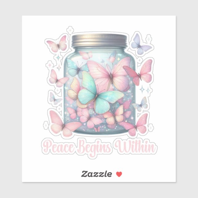 STICKER LA PAIX COMMENCE DANS UNE AFFIRMATION QUOTIDIENNE  (Feuille)