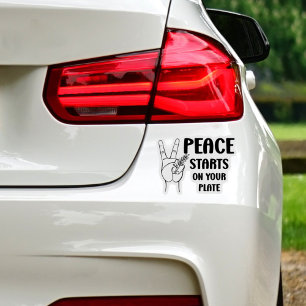 Sticker La paix commence sur votre assiette, l'activisme v
